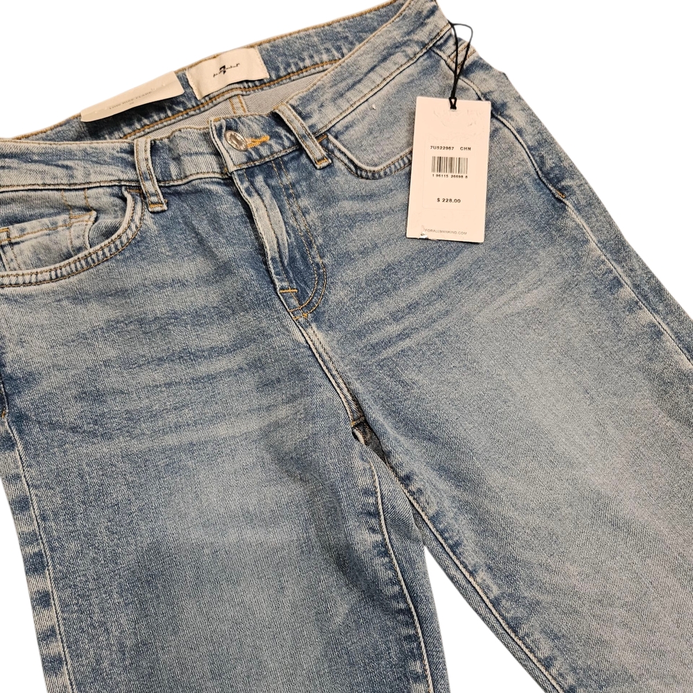 7 For All Mankind Low Rise Flare in Chamberlain Size 25 NWT - Picture 6 of 8